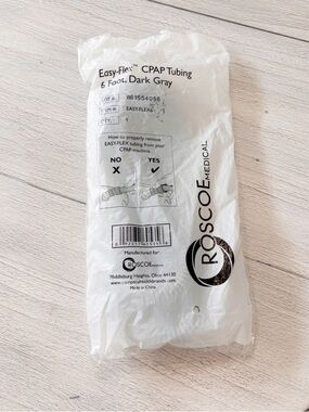 New ROSCOE MEDIAL Easy-Flex CPAP Tubing 6-Foot Dark Gray EASY-FLEX6